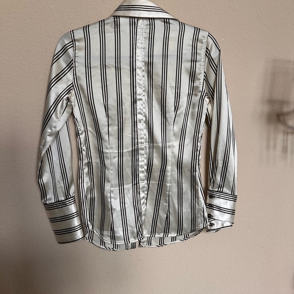 Zara Black and White Striped Blouse - Picture 4 of 10